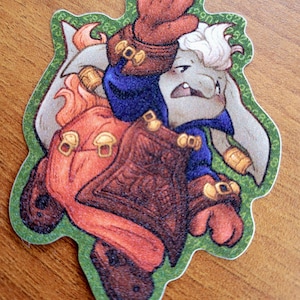 FF Tactics Nu Mou 3" Glitter Vinyl Sticker