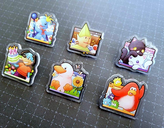 Y2K Web Browser Game Acrylic Pins