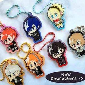 SMT Persona 3 4 and 5 Bead Chain 2" Acrylic Charms