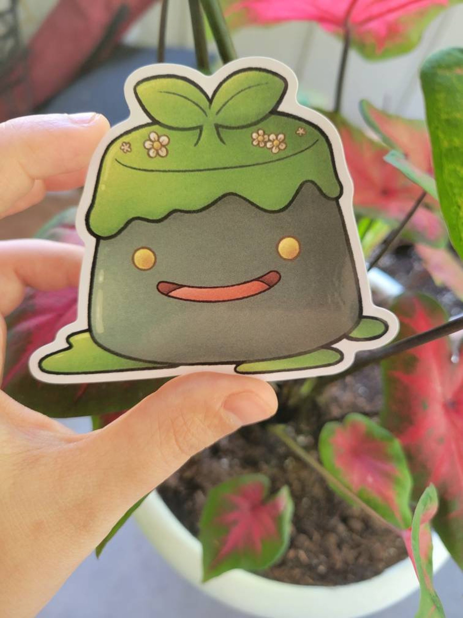 FFXIV Goobbue Pudding Vinyl Sticker Etsy