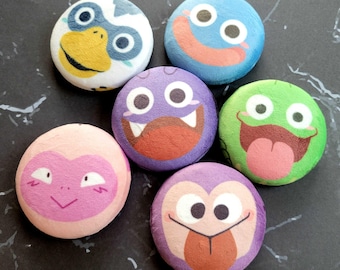 Dragon Quest Monster Plush Buttons