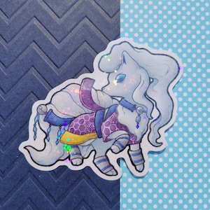 Kimono Ninetales & Espeon 3 Inch Foil Vinyl Sticker