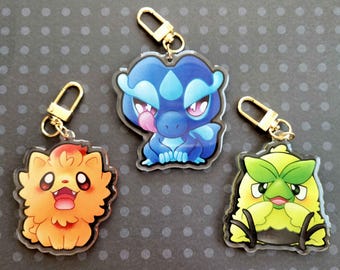 Pokemon Winds and Waves 2.5 inch acrylic charm