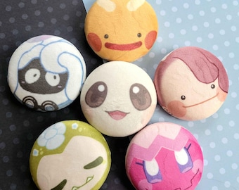 Pokemon Pokopia Plush Buttons