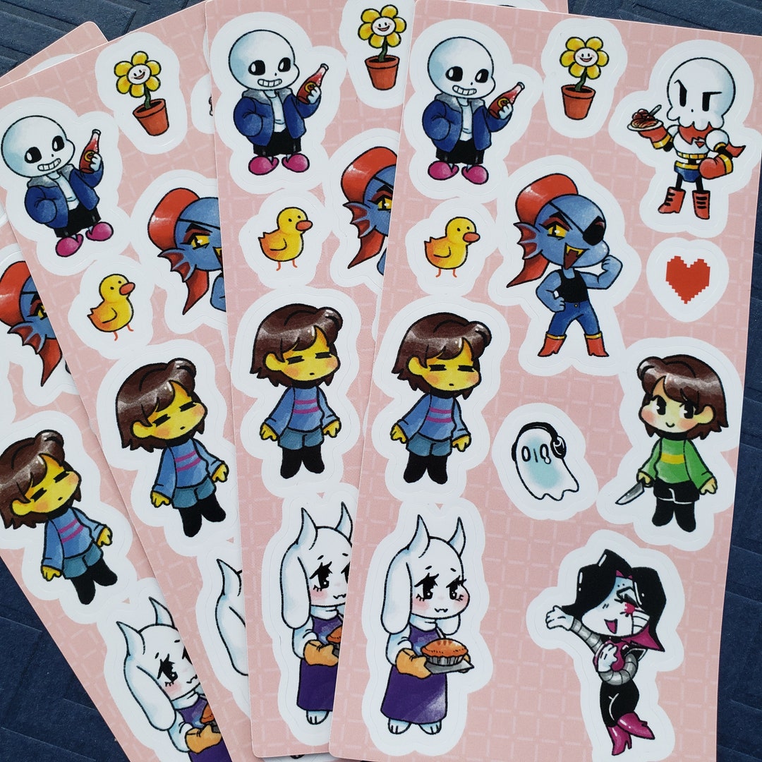 Undertale 6x3 Sticker Sheet - Etsy