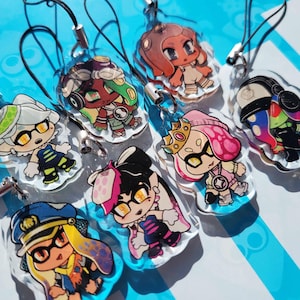 Splatoon Characters 1.5" Acrylic Phone Charm