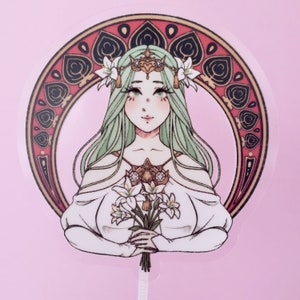 Fire Emblem Lady Rhea 3 Inch Clear Vinyl Sticker