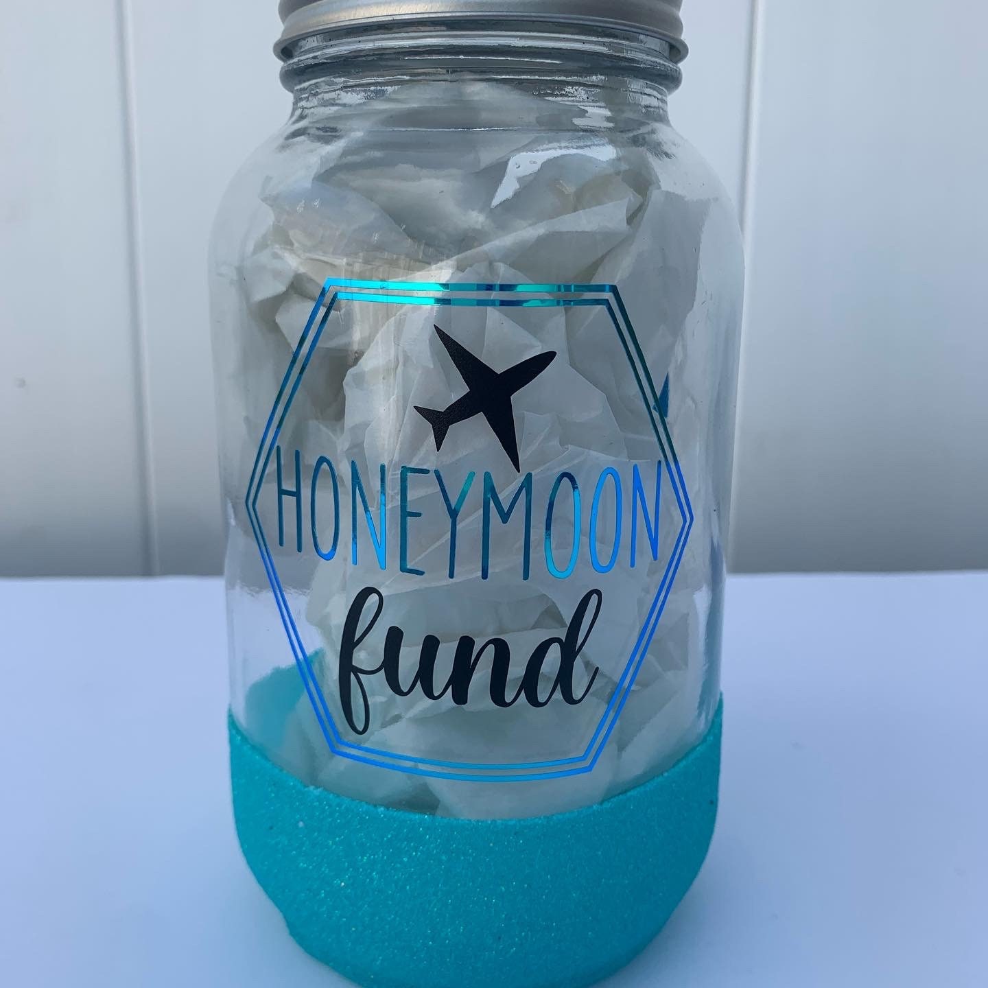 Honeymoon fund coin jar / Honeyfund jar / Honeymoon fund jar / Etsy