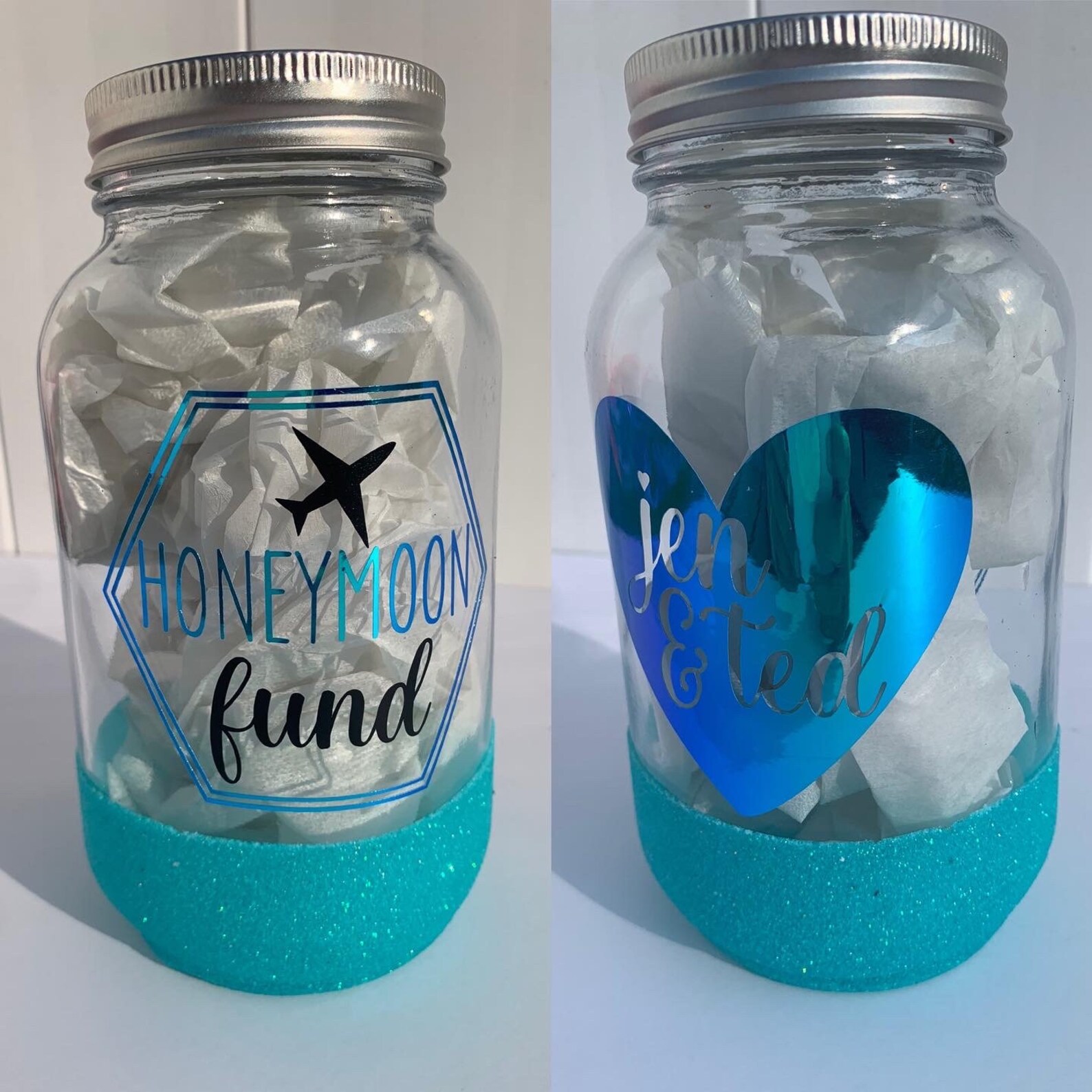 Honeymoon fund coin jar / Honeyfund jar / Honeymoon fund jar / Etsy