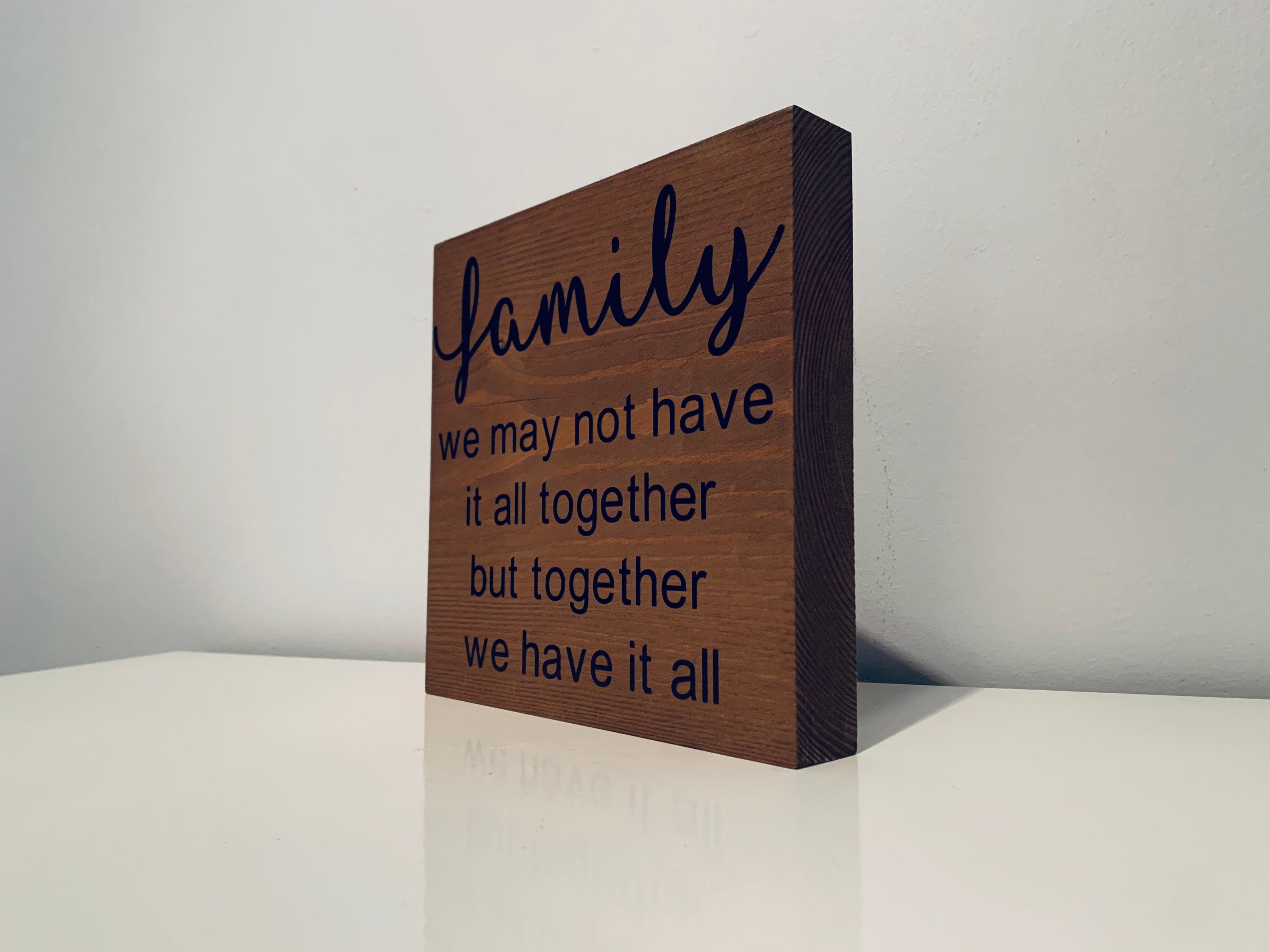 Freestanding wooden personalised plaque with quote different Etsy