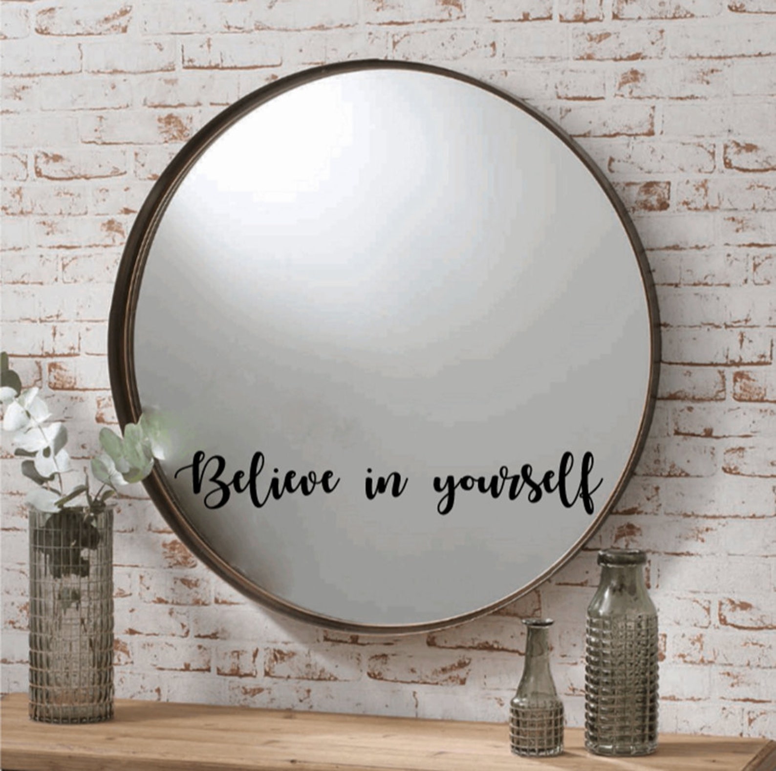 Vinyl mirror decal/positive affirmation sticker/mirror Etsy