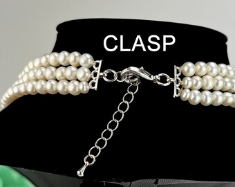3 Strand Pearl Necklace CZ Pendant With Earrings , Cultured