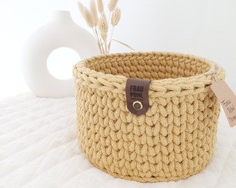 Modern basket, crocheted basket, storage basket, modern bread basket