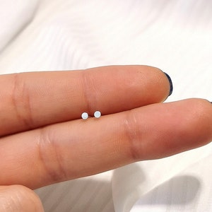 2 mm Mini Kreis Ohrstecker Kleine Disc Ohrringe Ohrschmuck Studs Silber 925