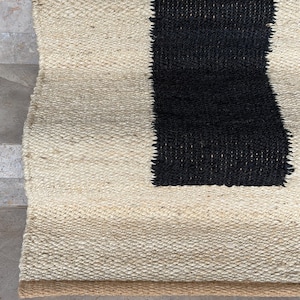Handwoven stair runner jute rug 2x6 ft, Bohemian flat weave hemp jute rug, Boho area decor, Entrance runner rug, Custom size rug, Doormats