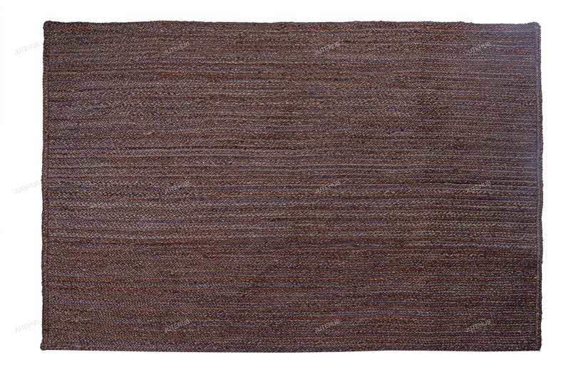 May include: A rectangular area rug featuring a dark brown, woven texture. The surface displays a consistent, tight-knit pattern created by interlaced fibers, resulting in a uniform, deep earthy tone across the entire flat, horizontal rectangular shape.