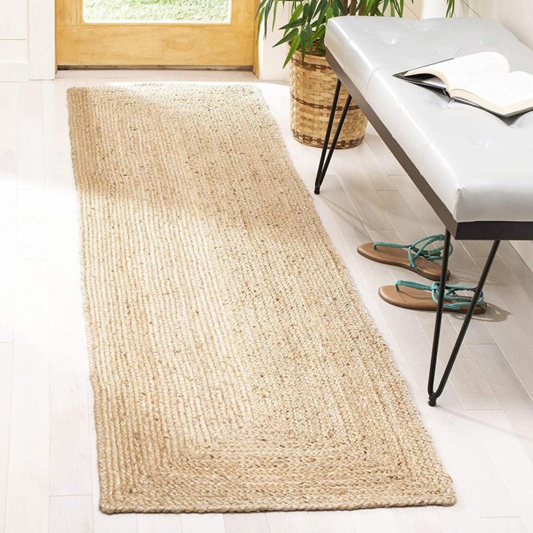 2x8 2x10 2x12 Ligth Brown Jute Runner Rug Hallway Runner Etsy