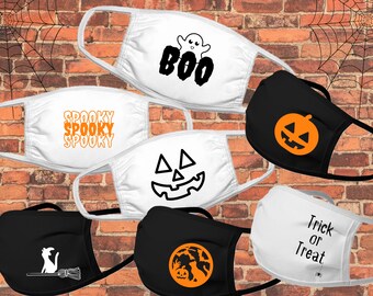 Halloween Face Masks, Trick or Treat Masks, Spooky, Jack O Lantern Mask, Ghost Masks, Boo Face Mask