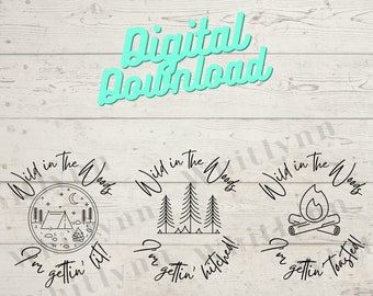 Wild in the Woods PNG Bundle, Digital Download