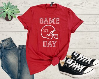 Game Day Football Shirt, Football Mom Sweatshirt, Personalized Football Tee, Football Dad Crewneck