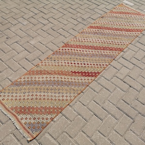 2x8 Turkish Runner Rug for Kitchen 2 x 8.2 ft Cool Vintage Decor Runner Kilim 2x8 Turkish Kilim Runner Rug for Living Room Aesthetic Kilim