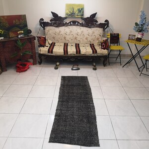 2 x 6.3 ft Hallway runner kilim Turkish kilim rug Runner kilim rug Vintage kilim rug Animal hair kilim rug Black runner rug Black kilim rug