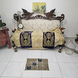 Small Turkish rug 2 x 1.3 ft Turkish vintage rug Handmade wool rug Rug for living room Colorful bohemian rug Small Anatolian rug White rug