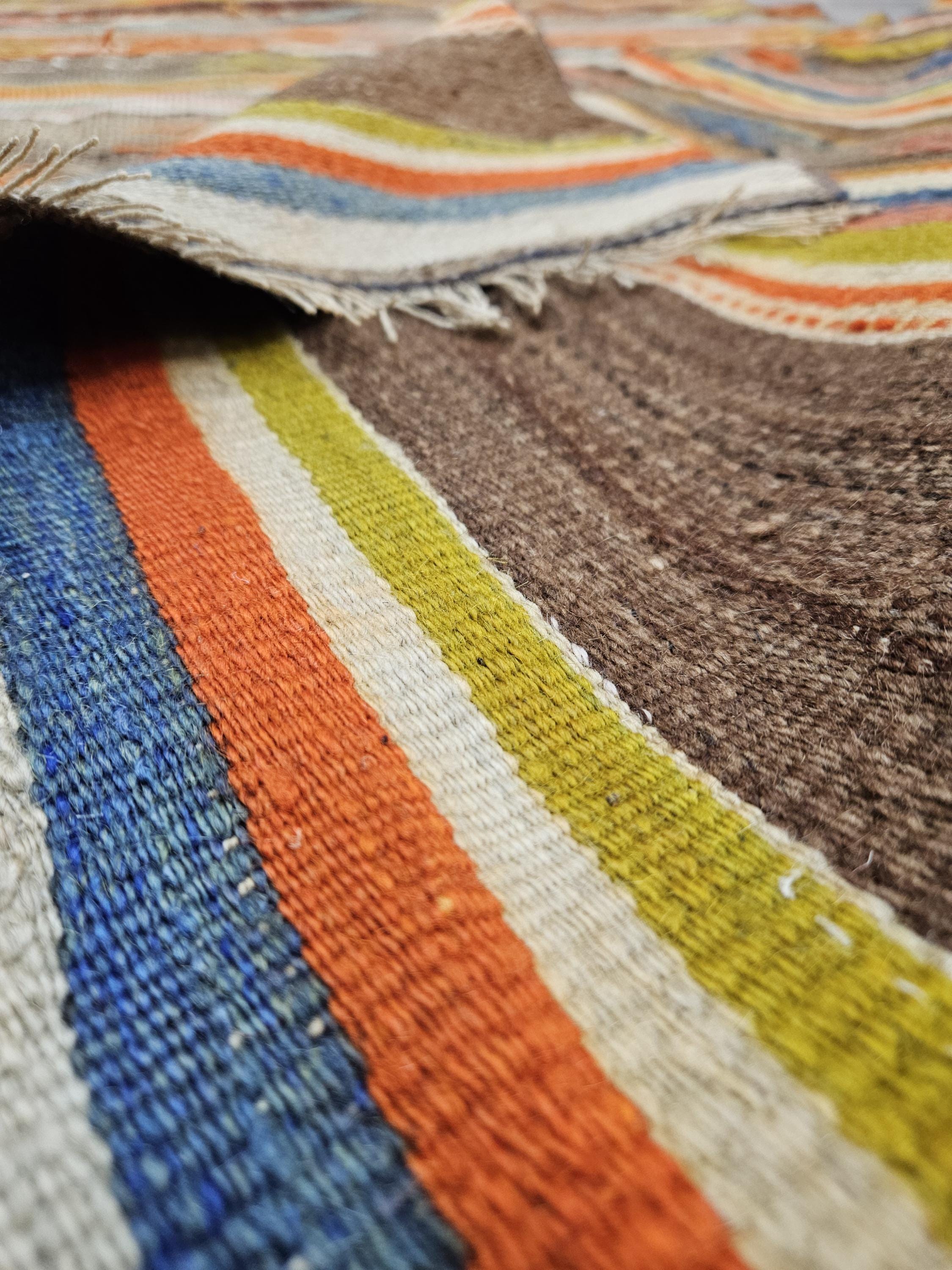 キリムラグ　ヴィンテージラグ　オレンジ　イエロー　ブラウン キリムラグ ヴィンテージラグ オレンジ イエロー ブラウン キリムラグ