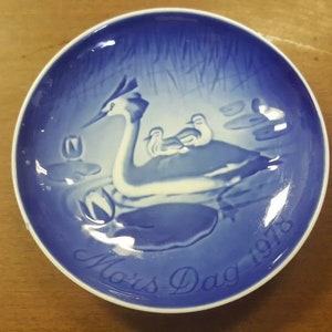 Vtg 1978 mors dag mothers day 6&quot; plate royal copenhagen porcelain denmark q113