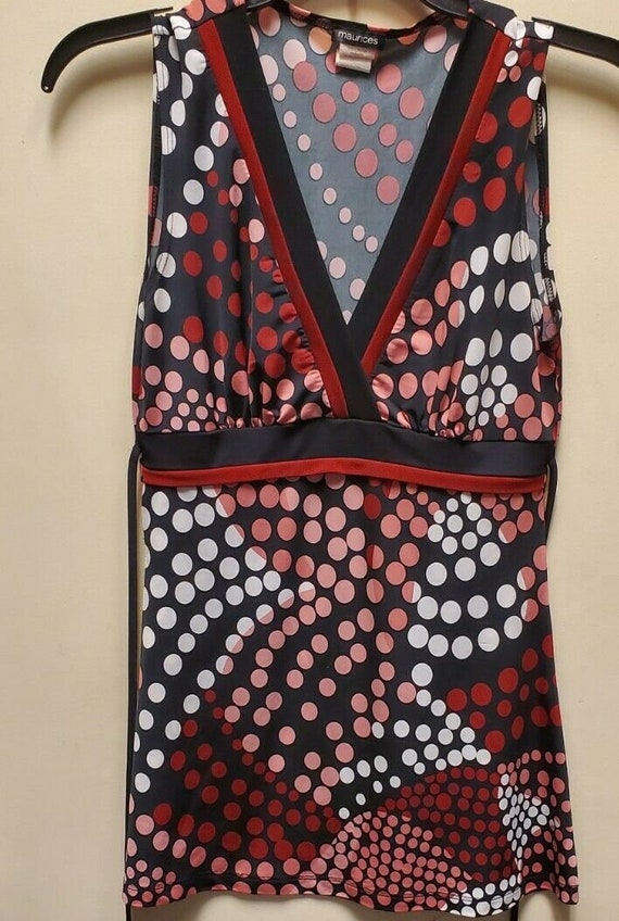 Chemisier Femme Maurices Taille S - Dos Noué, Manches 3/4, Motif Géométrique - Occasion En Excellent état