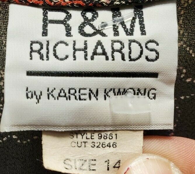 Vintage R & M Richards by Karen Kwong 2 Pc Set Jacket and Dress Size 14 ...