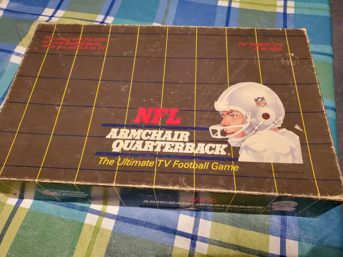 1986 Nfl Armchair Quarterback Ultimate Tv Football Board Game Etsy