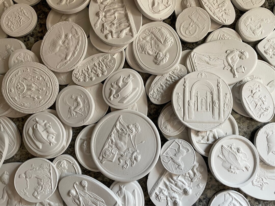 20 Mixed Plaster Grand Tour Intaglios Various Sizes, Bulk Dealer Lot Etsy