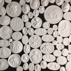 20 mixed plaster grand tour intaglios various sizes, bulk dealer lot image 2