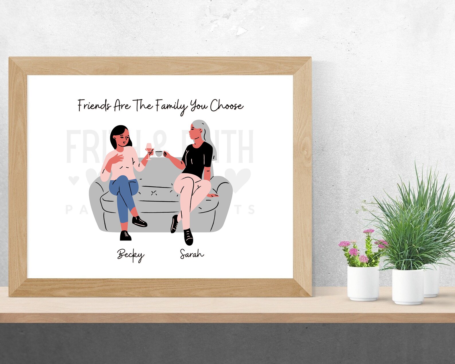 Digital Best Friend Gift Print Custom Personalised Gift Etsy