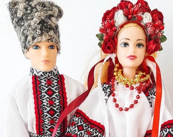 Ukrainian dolls in traditional handmade folk clothes, unique collectors gift handcrafted Ukrainian art doll, gift for wedding and home decor