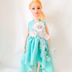 Stijlvolle kleding voor modepoppen schaal 1/6, handgemaakte jurk voor poppen schaal 1:6, handgemaakte jurk 30 cm-pop, designerpoppenjurk 12&quot;-pop
