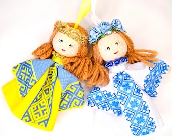 Ukrainian folk art Angel doll perfect Easter and Christmas ornament gift, Handmade Angel ornament folk art doll for home and family gifts