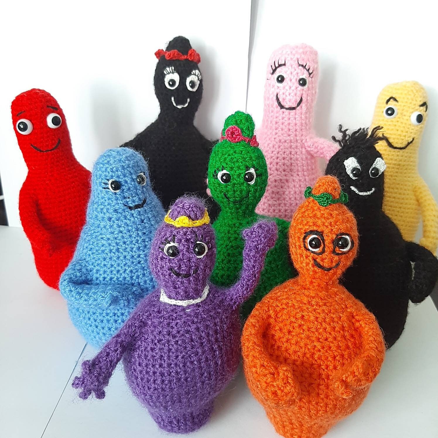 Barbapapa And His Family Handmade Knitted Soft Toys Barbamama Etsy