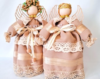 Guardian Angel amulet doll a blessing for your home and family. Charming housewarming gift handmade protective Guardian Angel talisman Doll