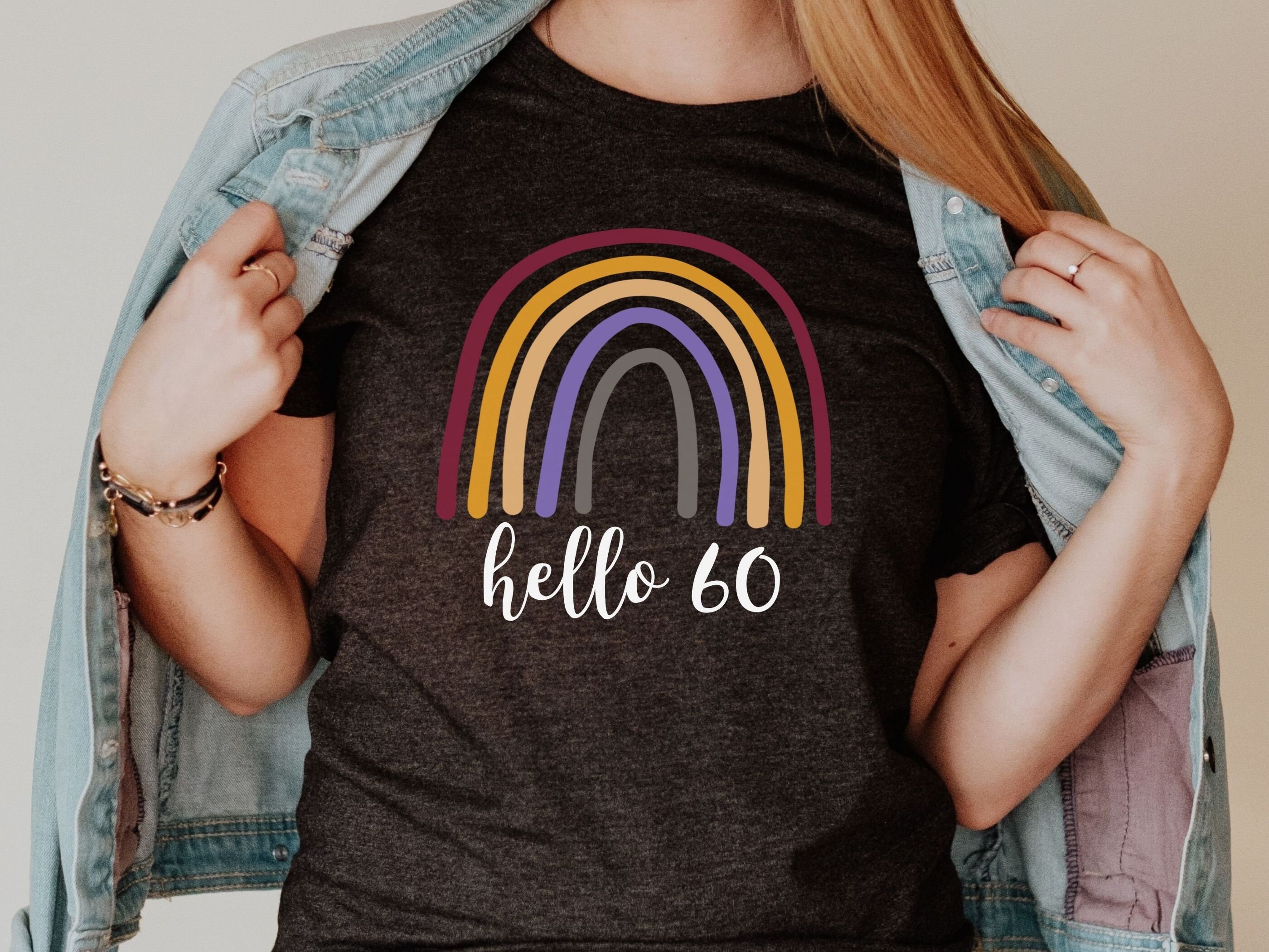 Hello 60 Rainbow Shirt Hello Sixty 