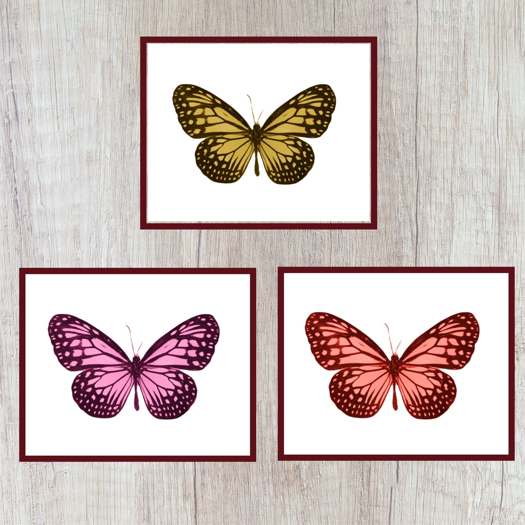 Butterfly Wall Art Printable, Butterfly Print Vintage, Wall Art Gallery ...