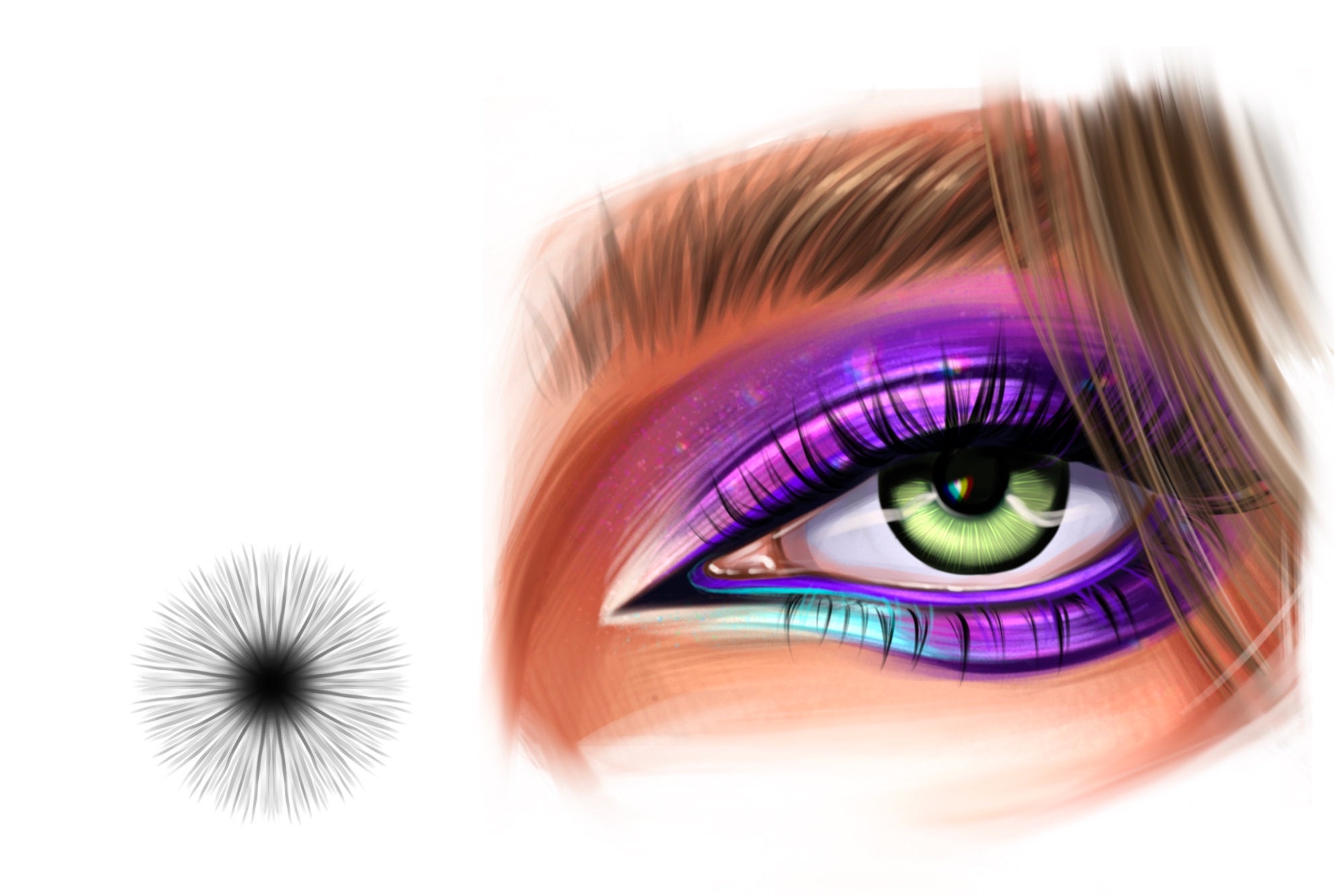 Procreate Pupil Iris of the Eye Brushes, Procreate Stamps, Procreate