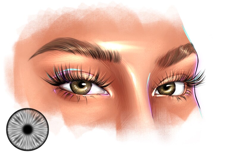 Procreate Pupil Iris of the Eye Brushes, Procreate Stamps, Procreate