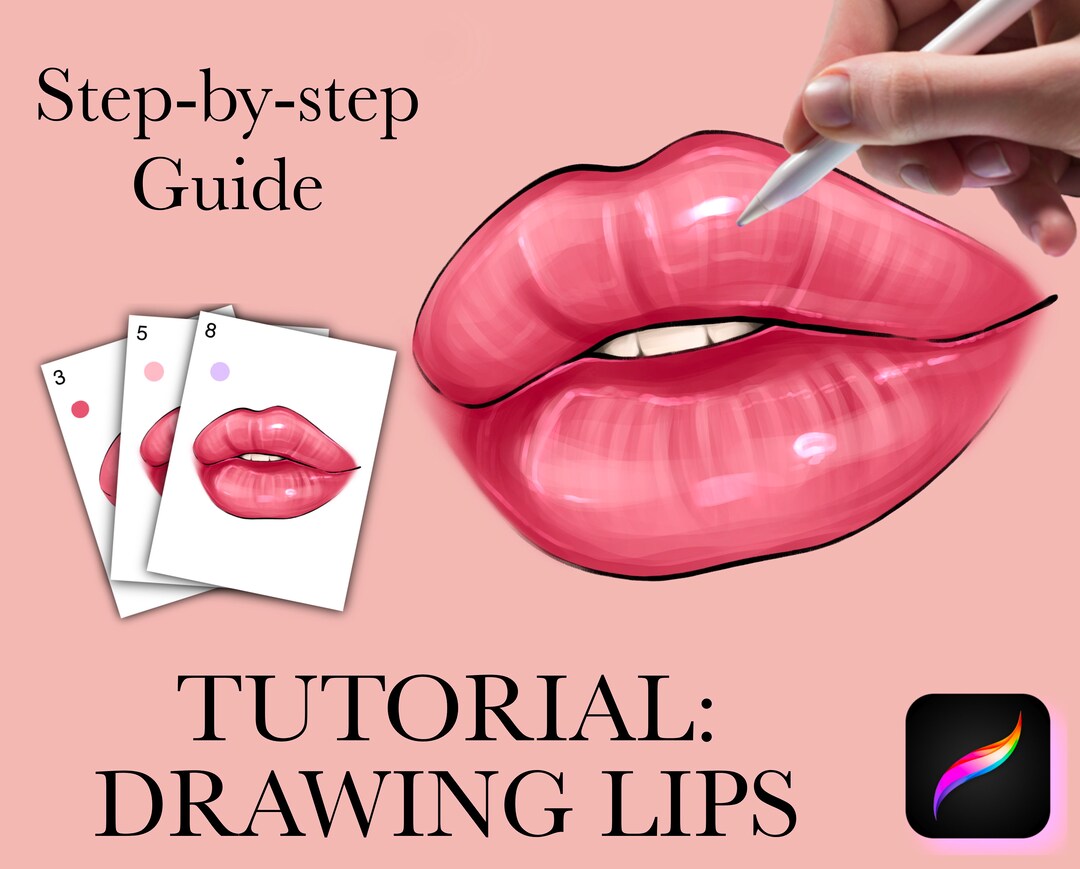 Procreate Lip Coloring Tutorial, Coloring for Beginner Artists, Simple