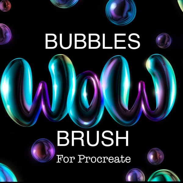 Bubble Brush, Bubble procreate brush, Soap brush, procreate brush set