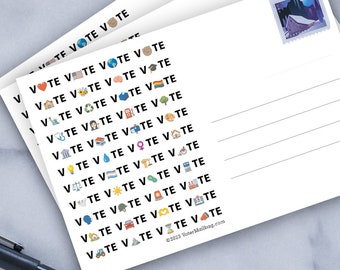 Emoji Voter Postcards - Blank 4x6 Voter Postcards