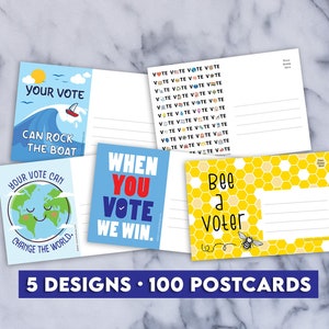 NEW 100 Voter Postcard Pack – 5 Popular Designs