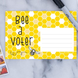 Bee A Voter Postcard - Blank Postcards For Voters