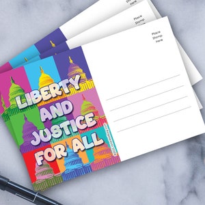 Liberty & Justice For All - US Capitol Voter Postcard